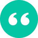 Quotation marks in green