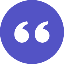 Quotation markes in purple