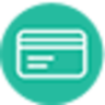 circular seamless merchant logo with white check on green background