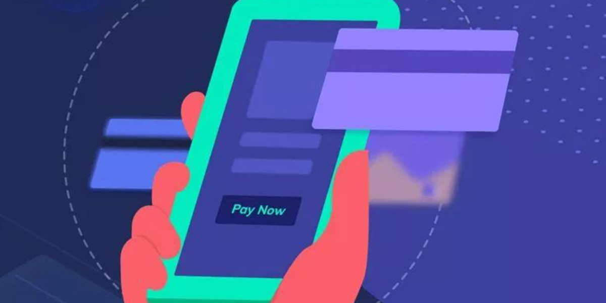 Phone Graphic with Credit Card and Payment Terminal