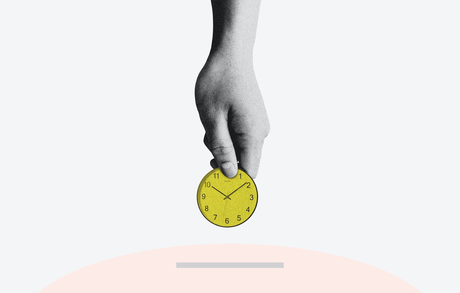 Hand-holding Analogue Clock