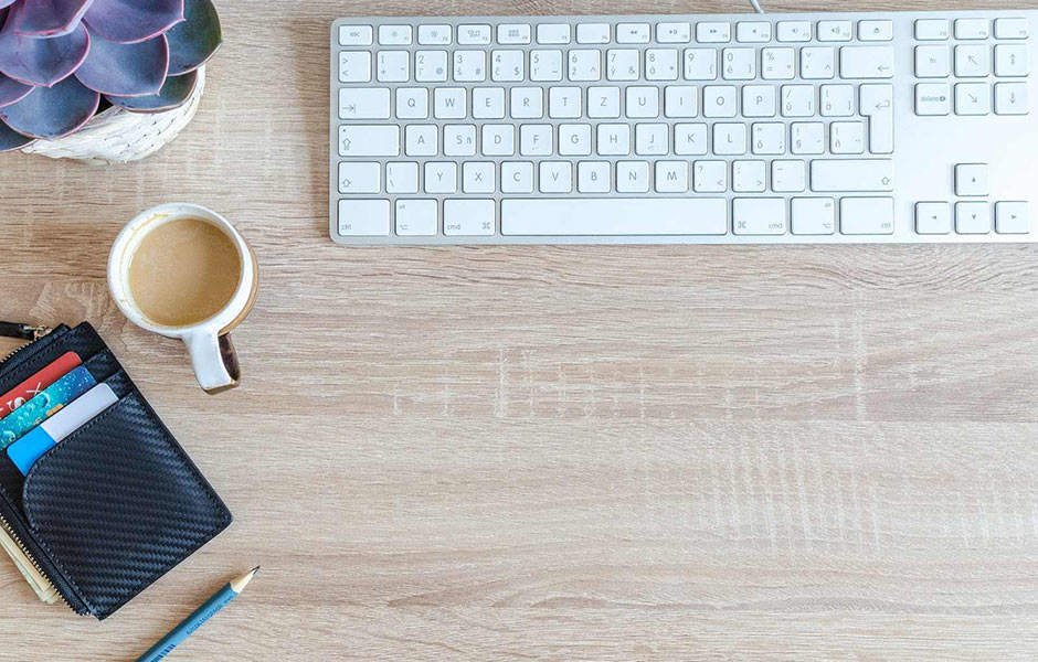 Keyboard, Coffee, & Wallet